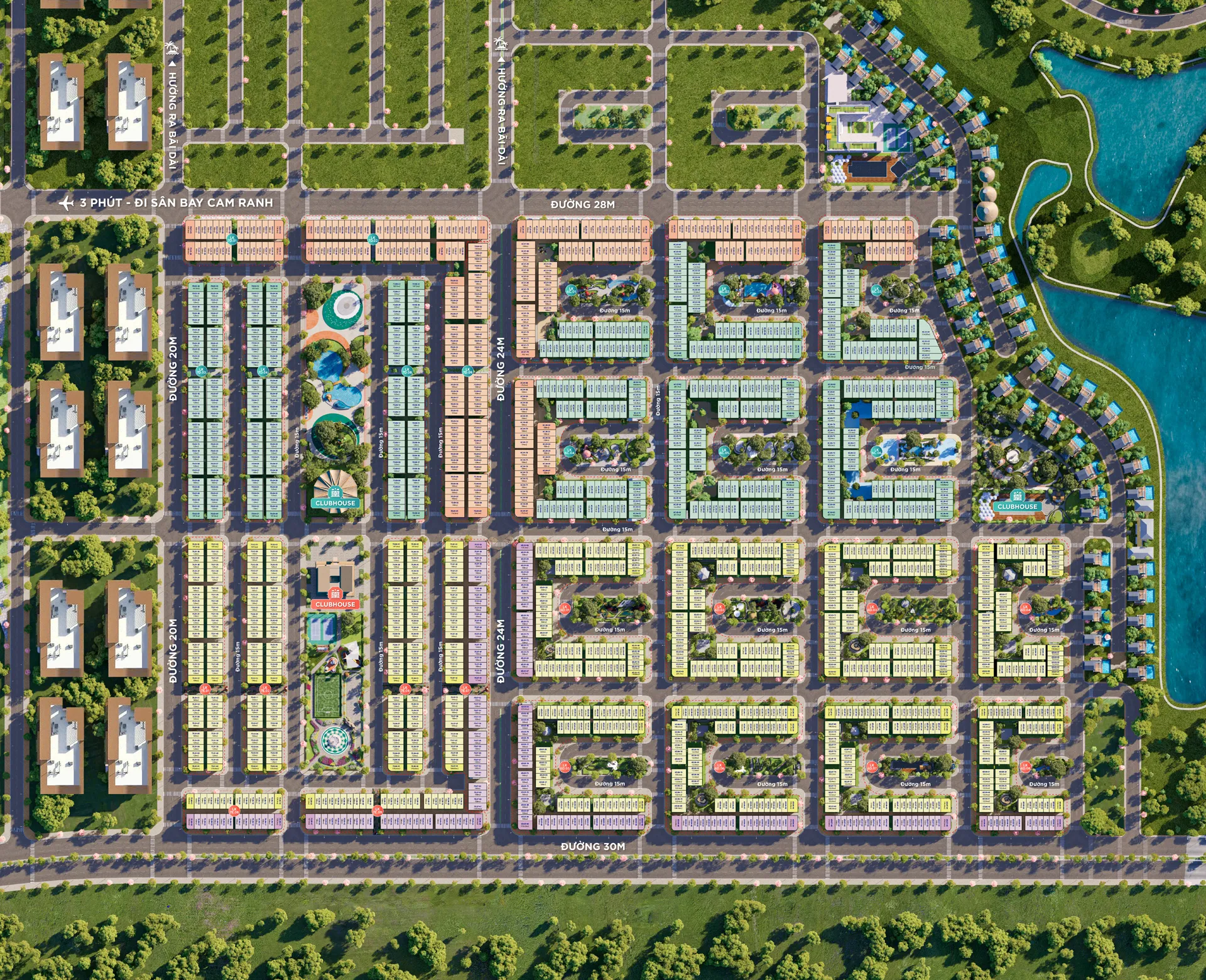 Mặt bằng phân lô Parasol Premium Caraworld